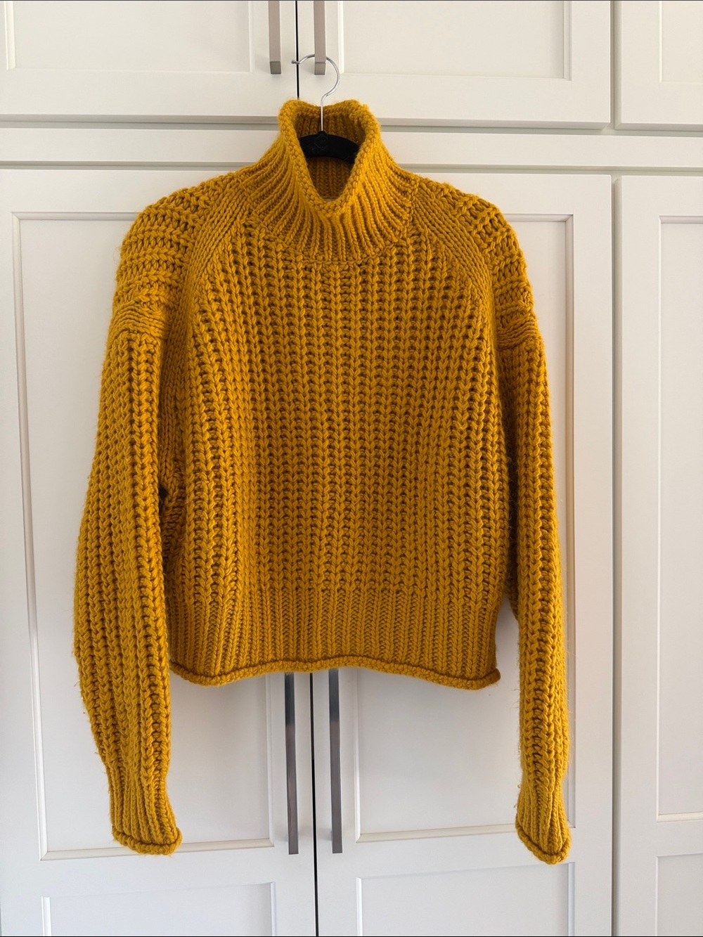 Mustard Yellow Chunky Turtleneck Sweater